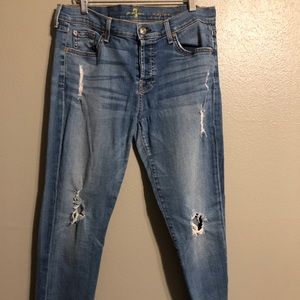 7ForAllMankind Josefina Skinny Boyfriend Crop Jean